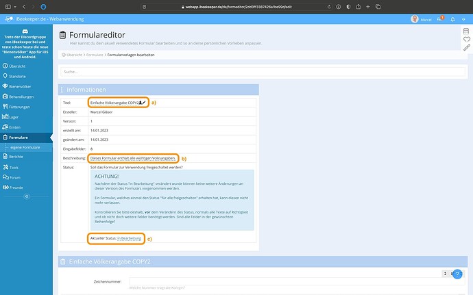 WebApp-Formulare-Editor screen 5